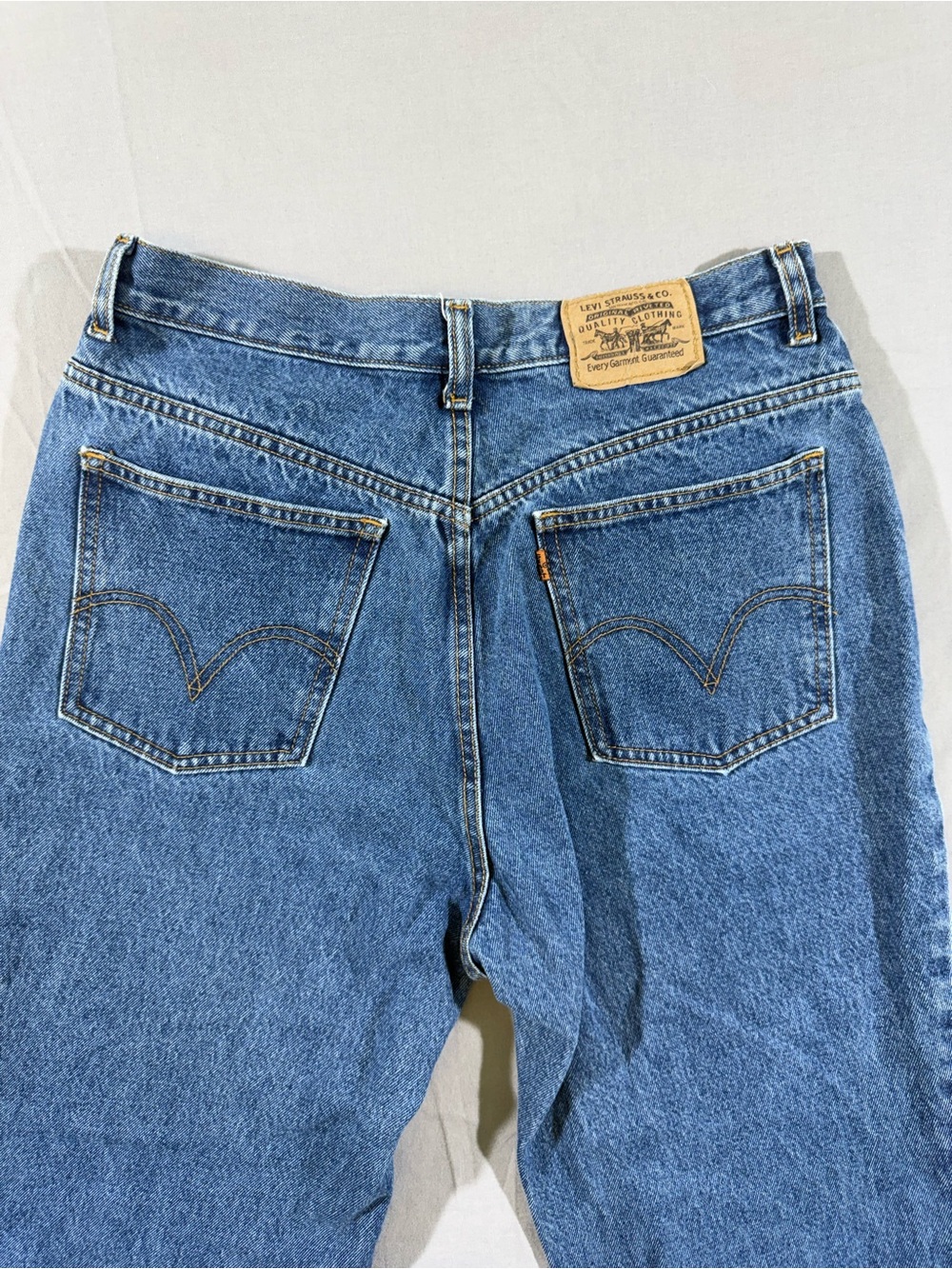 Vintage Orange Tab Levi’s 550 Relaxed Fit Blue Jeans